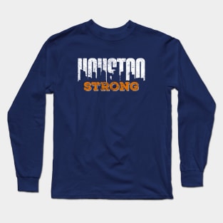 Houston Strong Distressed Long Sleeve T-Shirt